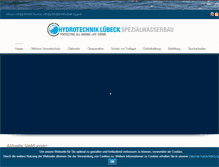 Tablet Screenshot of hydrotechnik-luebeck.de